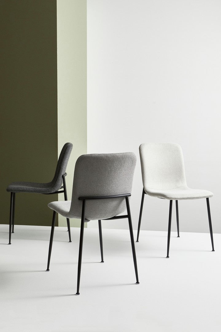 Scaun Dining Tapițat Textil Gri, Rinas Light Bizzotto - Imagine 10
