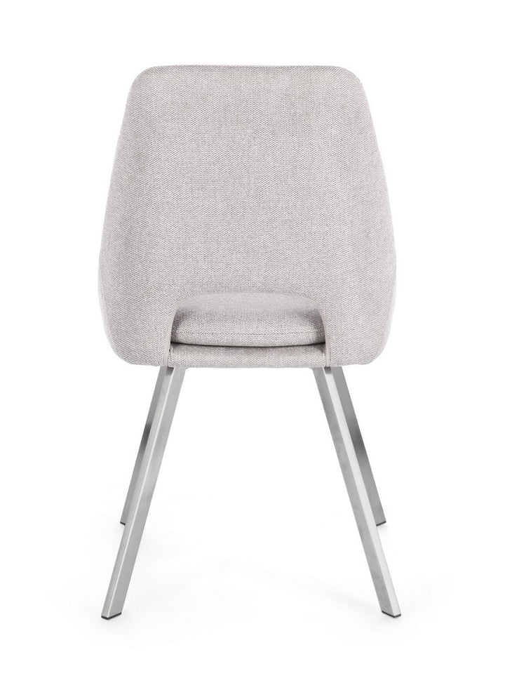 Scaun Dining Tapițat Textil Gri, Kashar Bizzotto - Imagine 5