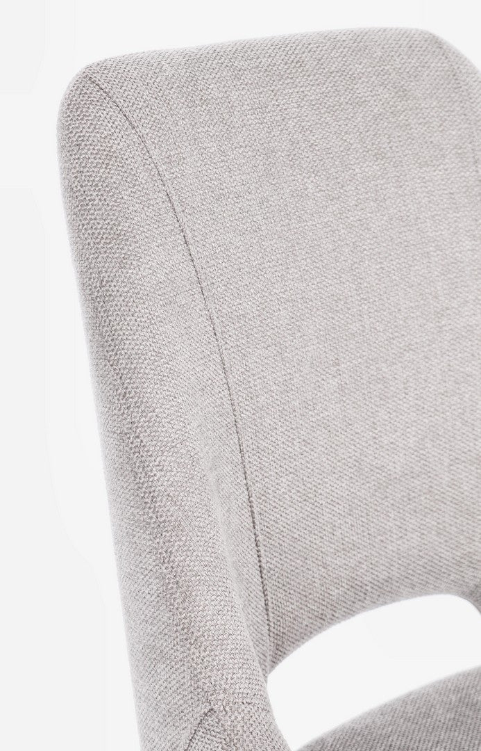 Scaun Dining Tapițat Textil Gri, Kashar Bizzotto - Imagine 7