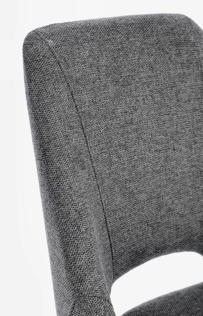 Scaun Dining Tapițat Textil Gri, Kashar Bizzotto - Imagine 7