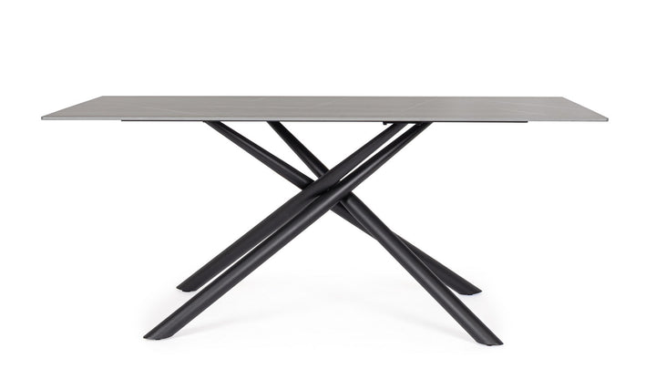 Masă Dining Modernă Gri Cu Picioare Metalice, Argita Bizzotto - Imagine 2