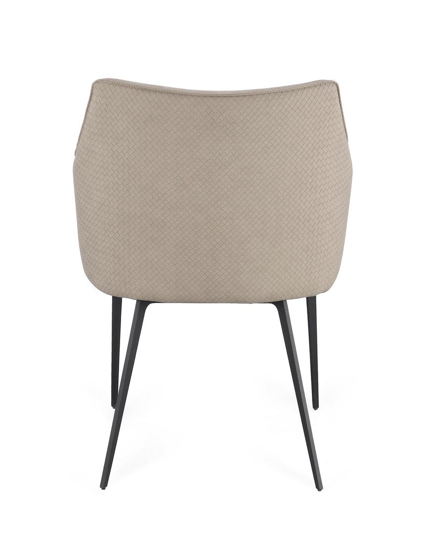Scaun Dining Tapițat Piele Ecologică Bej, Russell Cloud Bizzotto - Imagine 5
