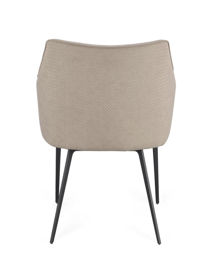 Scaun Dining Tapițat Piele Ecologică Bej, Russell Cloud Bizzotto - Imagine 5