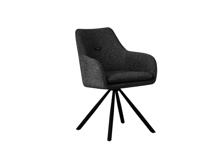 Scaun Birou Rotativ Tapițat Textil Gri, Falak Bizzotto - Imagine 1