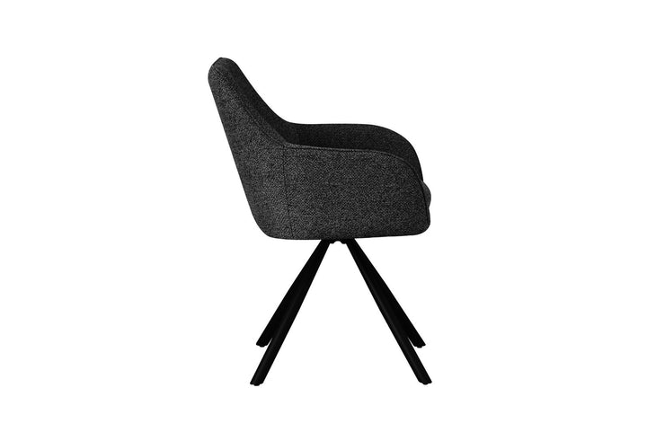 Scaun Birou Rotativ Tapițat Textil Gri, Falak Bizzotto - Imagine 3