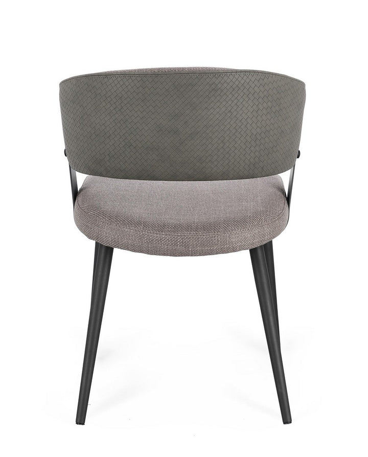 Scaun Dining Tapițat Textil Gri, Romy Grey Bizzotto - Imagine 5