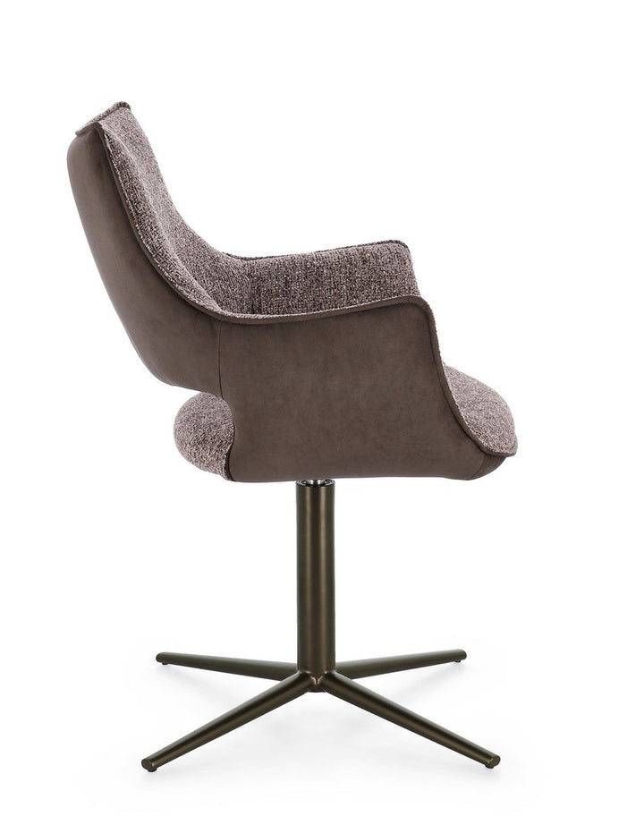 Scaun Birou Rotativ Tapițat Textil Gri, Adellinde Ebony Bizzotto - Imagine 5