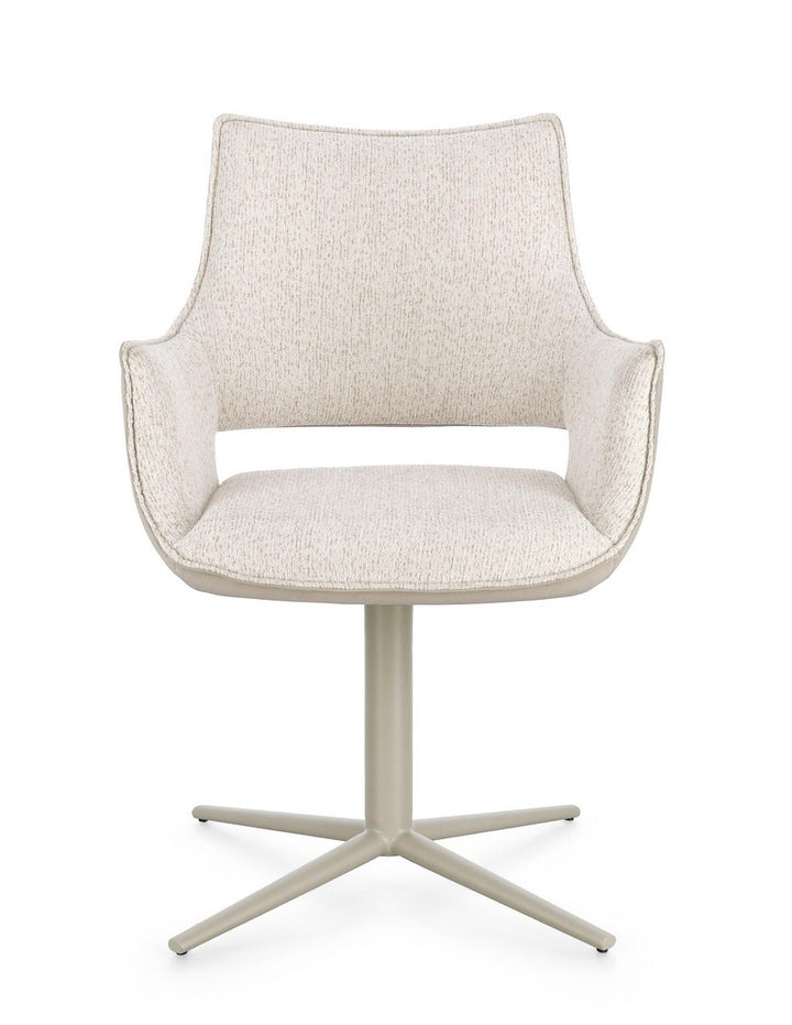 Scaun Birou Rotativ Tapițat Textil Sand, Adellinde Bizzotto - Imagine 3