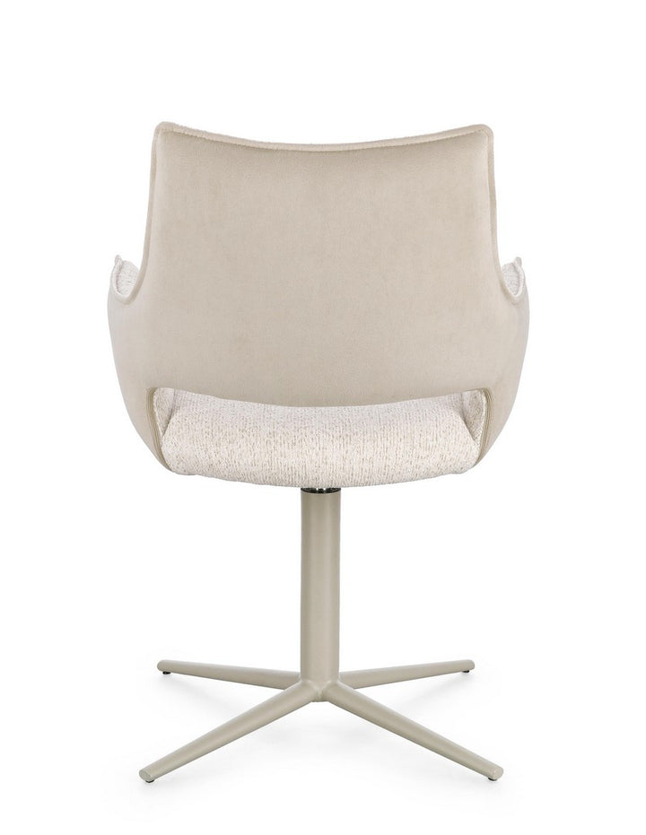 Scaun Birou Rotativ Tapițat Textil Sand, Adellinde Bizzotto - Imagine 4