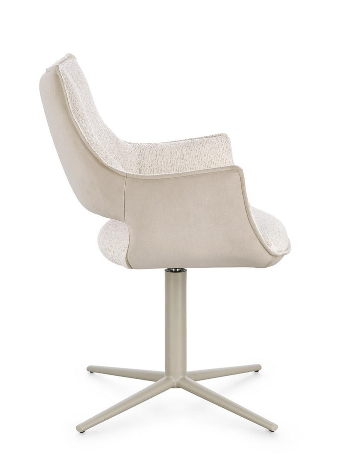 Scaun Birou Rotativ Tapițat Textil Sand, Adellinde Bizzotto - Imagine 5