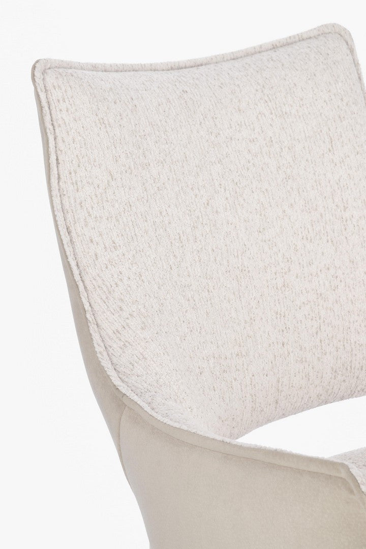 Scaun Birou Rotativ Tapițat Textil Sand, Adellinde Bizzotto - Imagine 6
