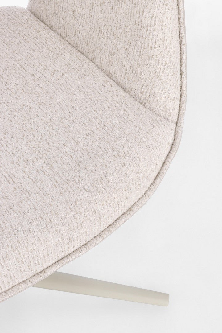 Scaun Birou Rotativ Tapițat Textil Sand, Adellinde Bizzotto - Imagine 7
