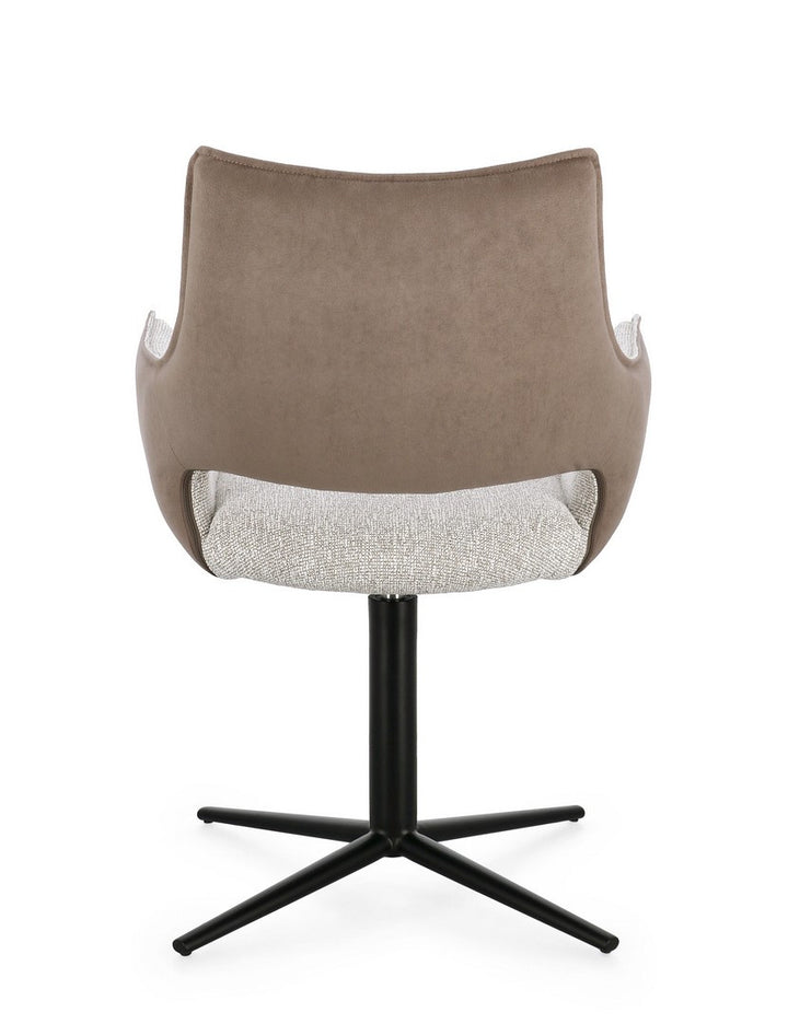 Scaun Birou Rotativ Tapițat Textil Bej, Adellinde Bizzotto - Imagine 4