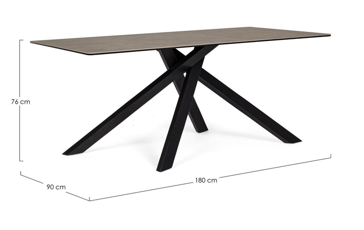 Masă Modernă Ceramică Negru, Messier Bizzotto - Imagine 2
