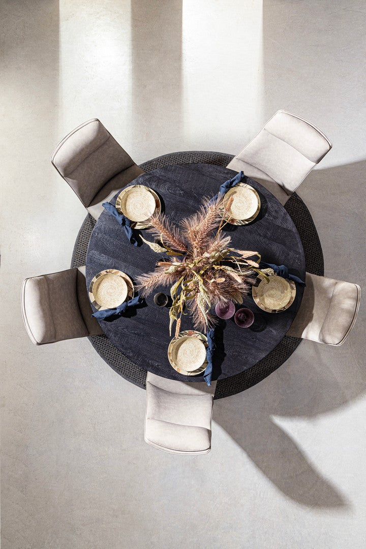 Scaun Dining Tapițat Piele Ecologică Gri, Lawrence Bizzotto - Imagine 9