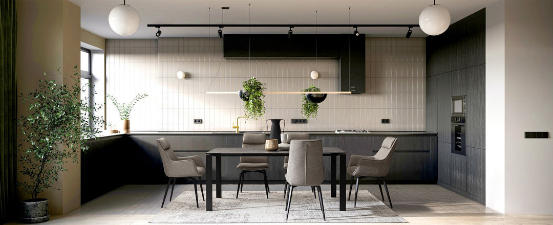 Scaun Dining Tapițat Piele Ecologică Gri, Lawrence Bizzotto - Imagine 10