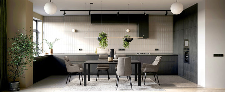 Scaun Dining Tapițat Piele Ecologică Gri, Lawrence Bizzotto - Imagine 10