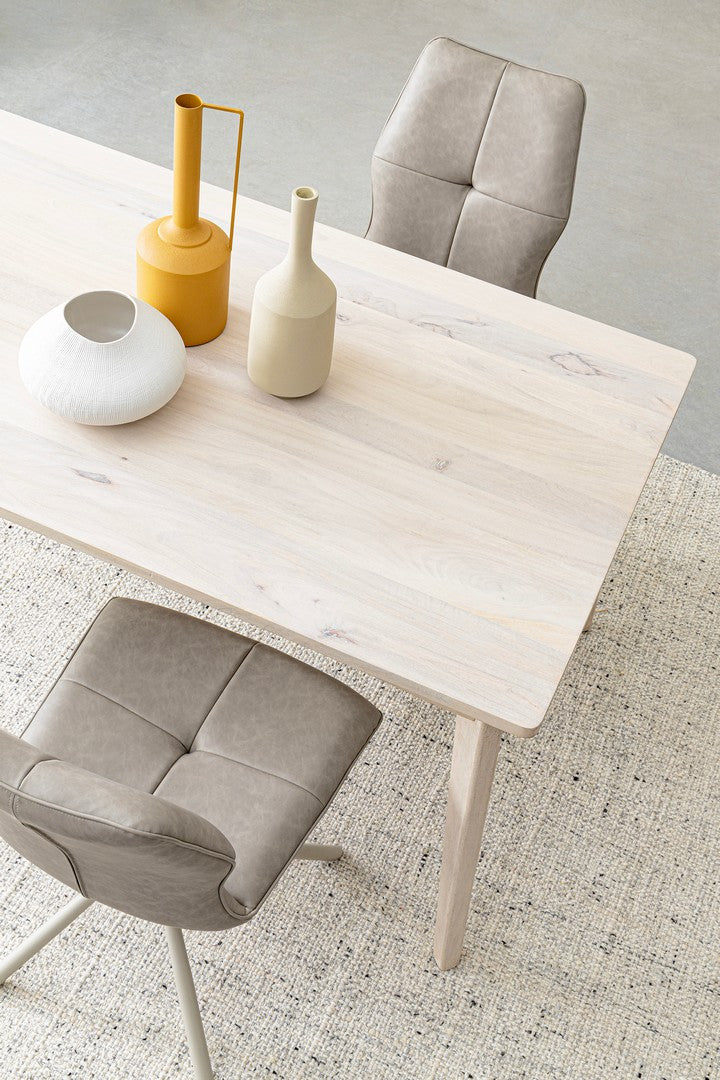 Scaun Dining Tapițat Piele Ecologică Gri, Kepler Taupe Bizzotto - Imagine 9