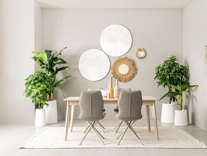 Scaun Dining Tapițat Piele Ecologică Gri, Kepler Taupe Bizzotto - Imagine 13