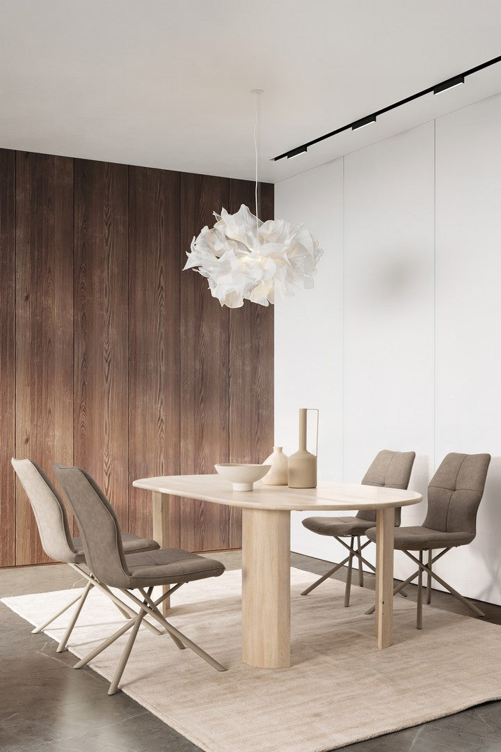 Scaun Dining Tapițat Piele Ecologică Gri, Kepler Taupe Bizzotto - Imagine 14