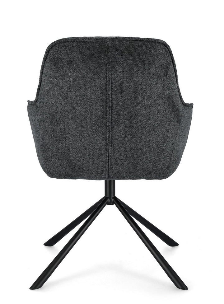 Scaun Birou Rotativ Tapițat Textil Gri, Grant Dark Bizzotto - Imagine 4