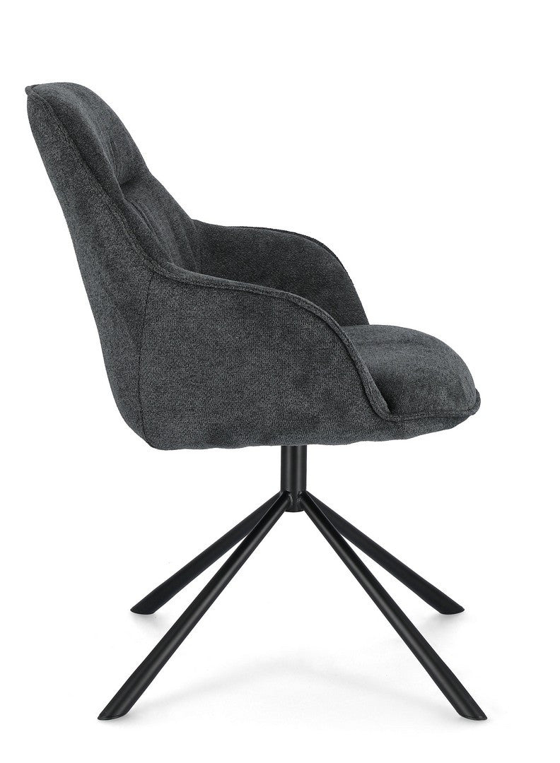 Scaun Birou Rotativ Tapițat Textil Gri, Grant Dark Bizzotto - Imagine 5