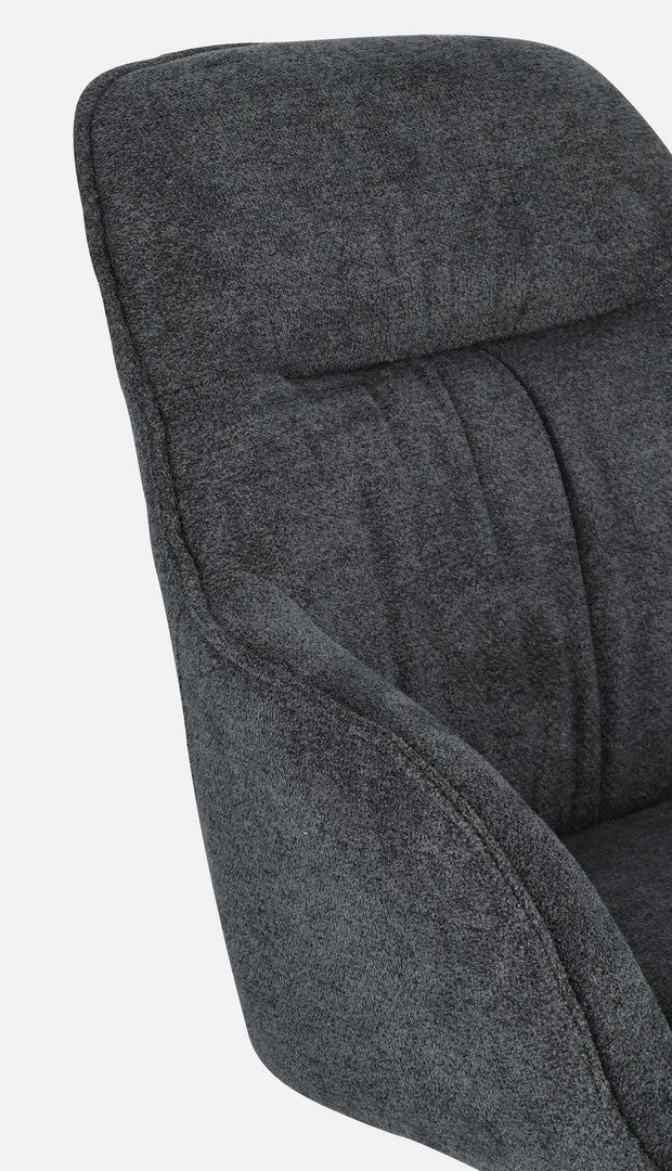 Scaun Birou Rotativ Tapițat Textil Gri, Grant Dark Bizzotto - Imagine 6