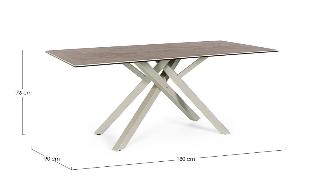 Masă Modernă Ceramică Taupe, Sean Bizzotto - Imagine 2