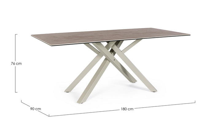 Masă Modernă Ceramică Taupe, Sean Bizzotto - Imagine 2