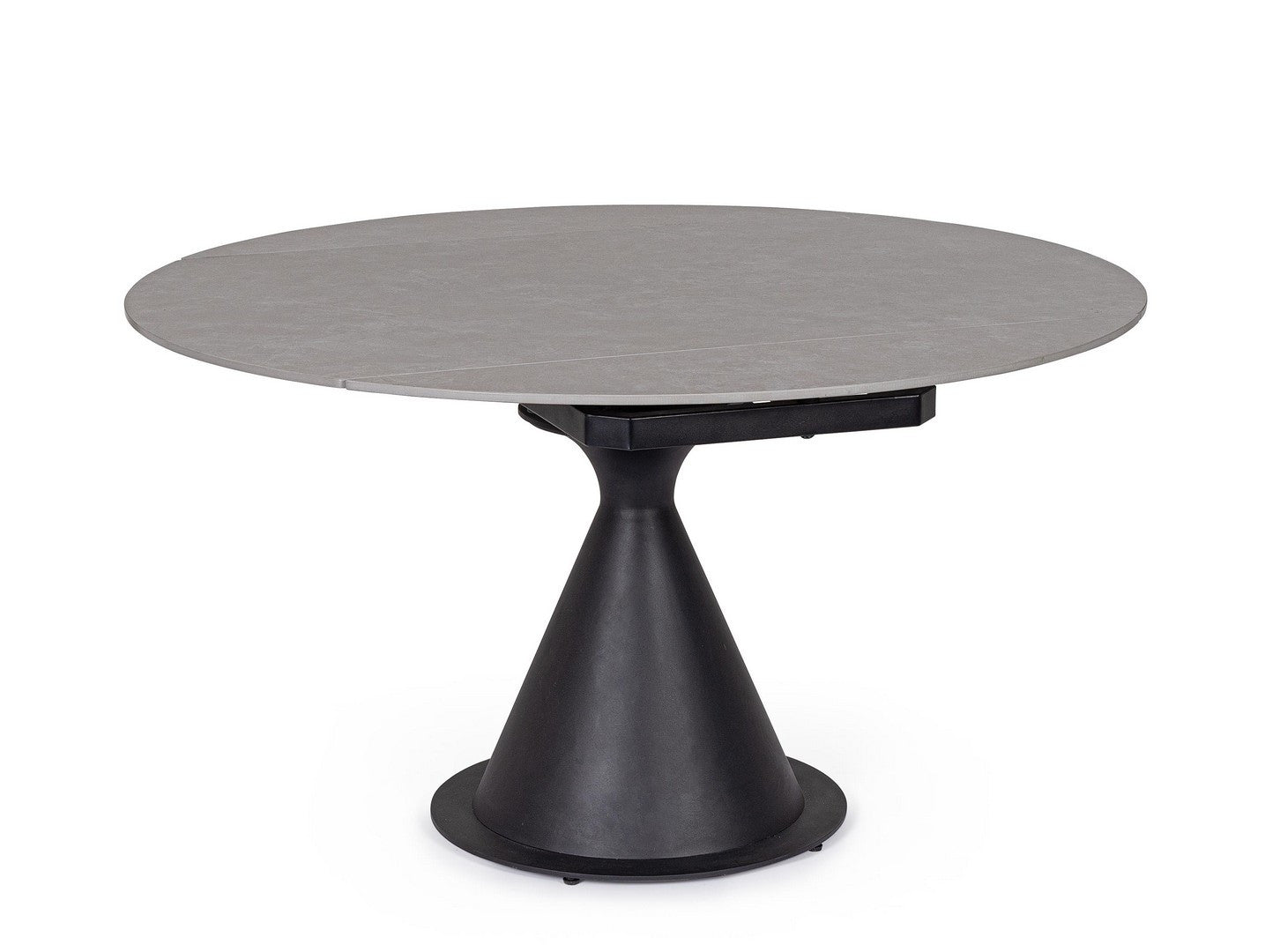 Masă Extensibilă Rotundă Gri Marmură, Jonni Black Bizzotto - Imagine 1