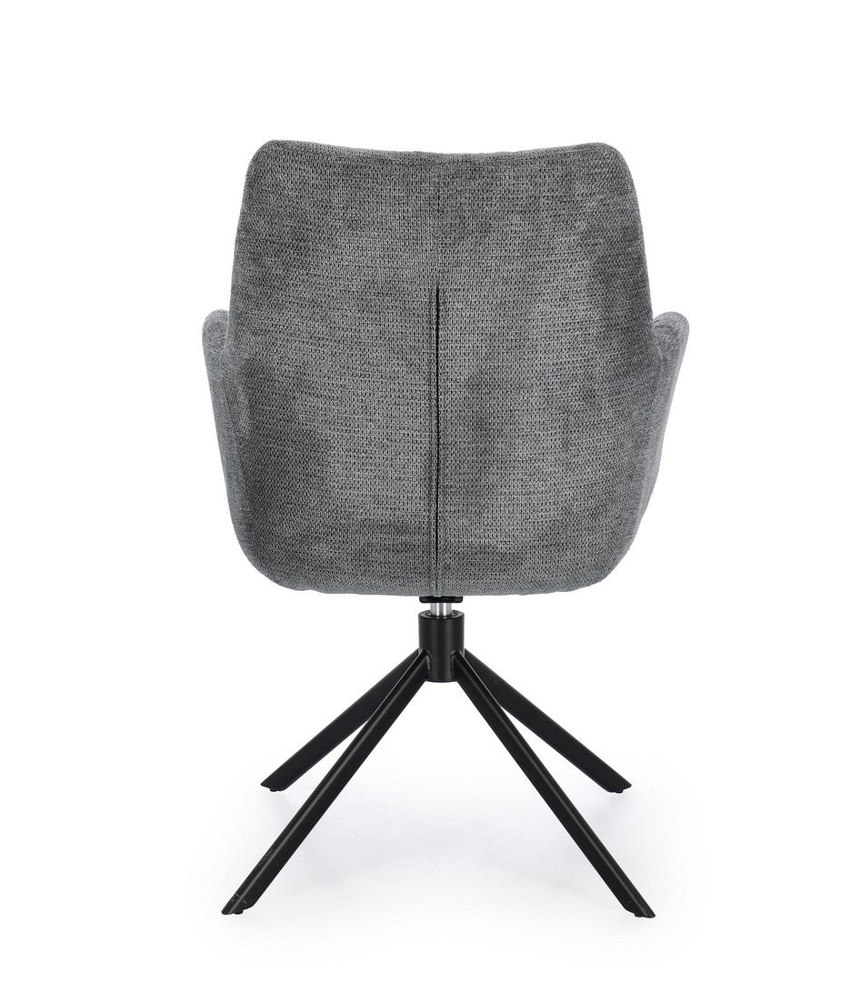 Scaun Birou Rotativ Tapițat Textil Gri, Alexander Bizzotto - Imagine 4