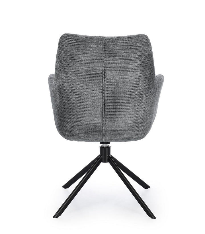 Scaun Birou Rotativ Tapițat Textil Gri, Alexander Bizzotto - Imagine 4