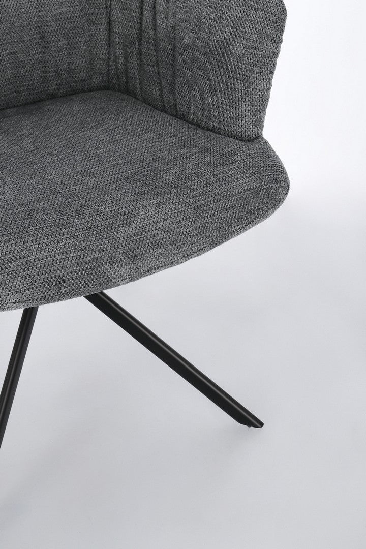 Scaun Birou Rotativ Tapițat Textil Gri, Alexander Bizzotto - Imagine 7