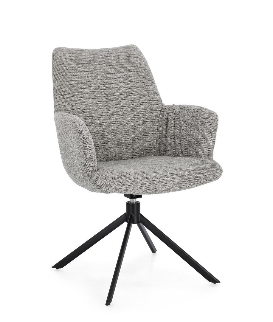Scaun Birou Rotativ Tapițat Textil Gri, Alexander Grey Ash Bizzotto - Imagine 1