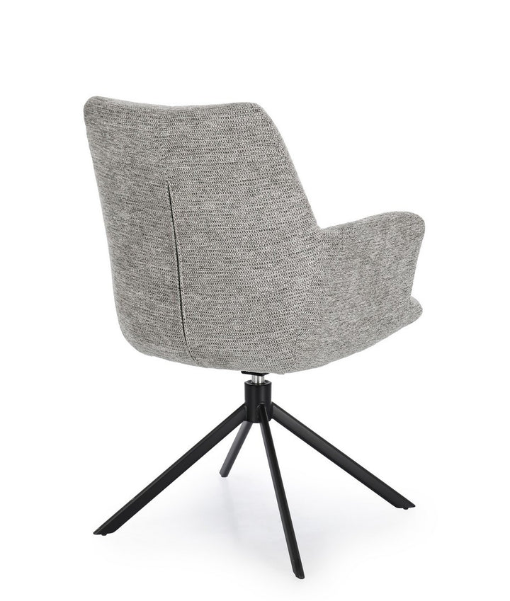 Scaun Birou Rotativ Tapițat Textil Gri, Alexander Grey Ash Bizzotto - Imagine 2