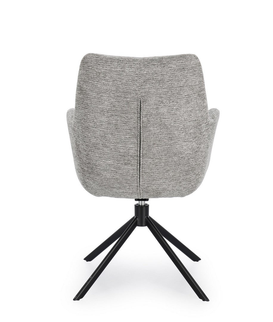 Scaun Birou Rotativ Tapițat Textil Gri, Alexander Grey Ash Bizzotto - Imagine 4