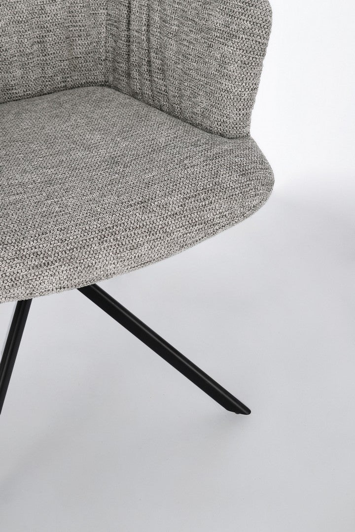 Scaun Birou Rotativ Tapițat Textil Gri, Alexander Grey Ash Bizzotto - Imagine 7