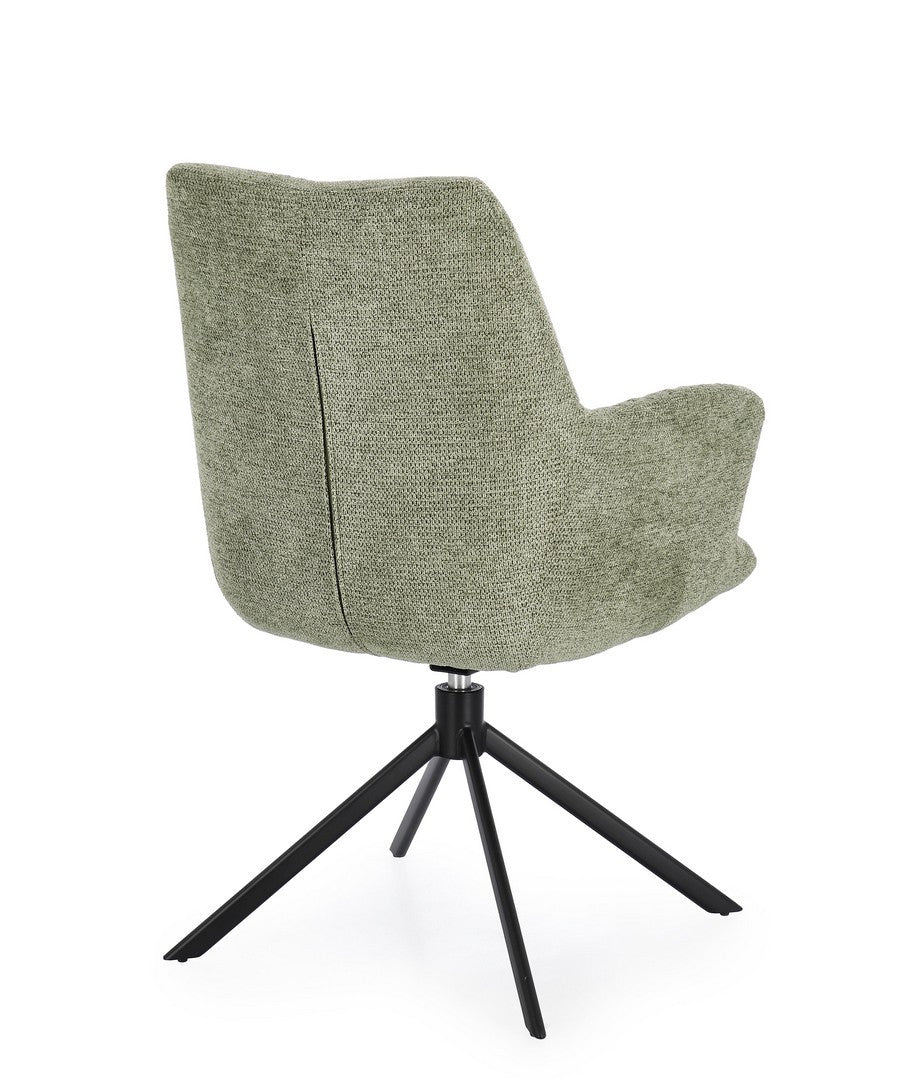 Scaun Birou Rotativ Tapițat Textil Verde, Alexander Olive Bizzotto - Imagine 2