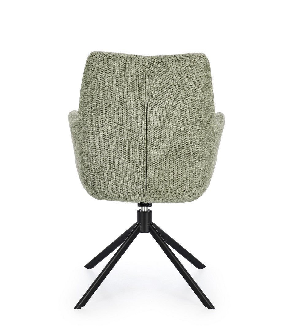 Scaun Birou Rotativ Tapițat Textil Verde, Alexander Olive Bizzotto - Imagine 4
