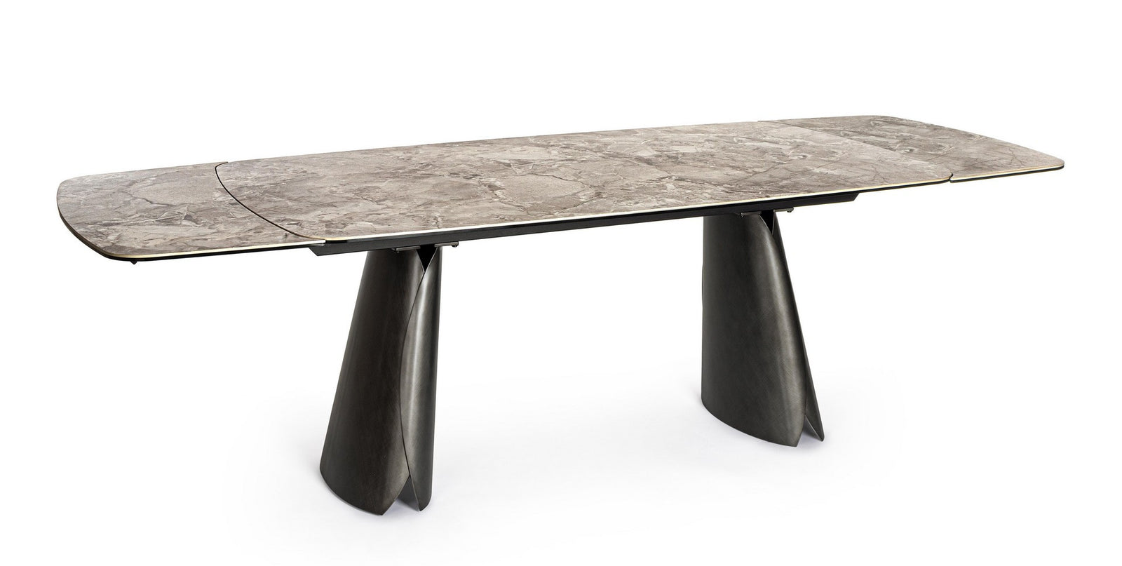 Masă Extensibilă Ceramică Gri Lucios, Cile Nordic Bizzotto - Imagine 1
