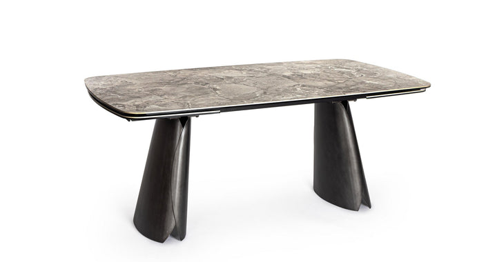 Masă Extensibilă Ceramică Gri Lucios, Cile Nordic Bizzotto - Imagine 2