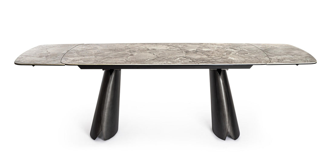 Masă Extensibilă Ceramică Gri Lucios, Cile Nordic Bizzotto - Imagine 4