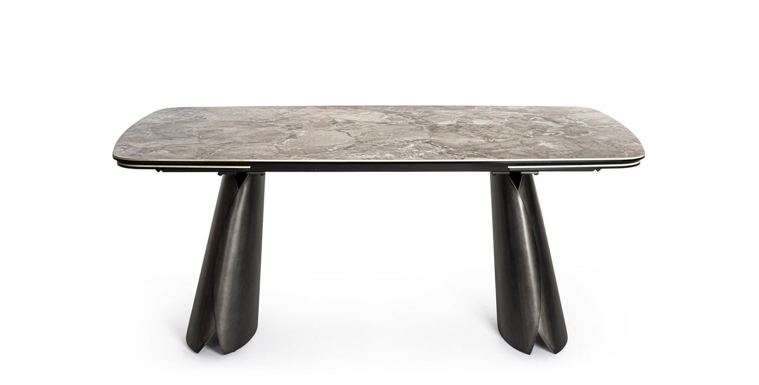 Masă Extensibilă Ceramică Gri Lucios, Cile Nordic Bizzotto - Imagine 5