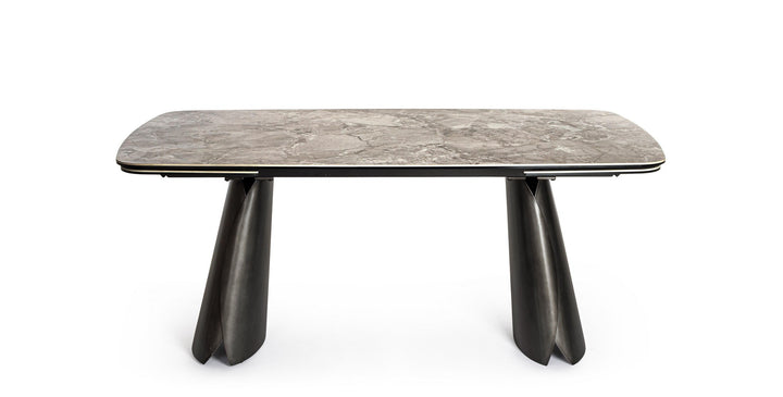 Masă Extensibilă Ceramică Gri Lucios, Cile Nordic Bizzotto - Imagine 5
