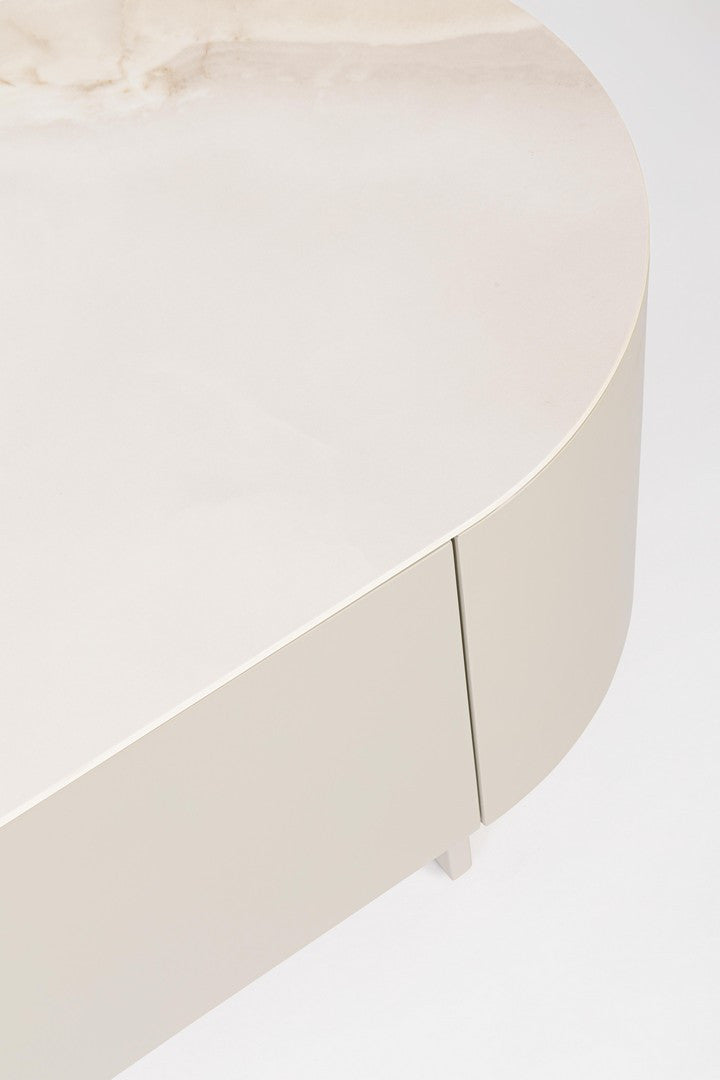 Comodă TV Bej Modernă Cu Ceramică Onyx, Bizzotto - Imagine 5
