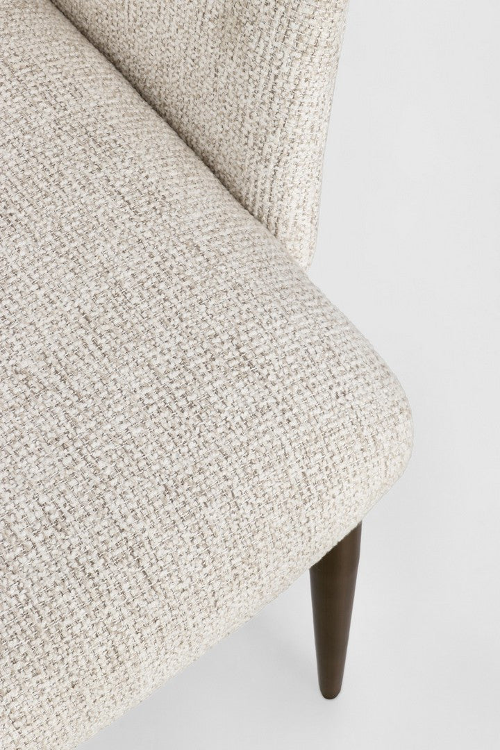 Scaun Dining Tapițat Textil Bej, Ercilla Bizzotto - Imagine 7