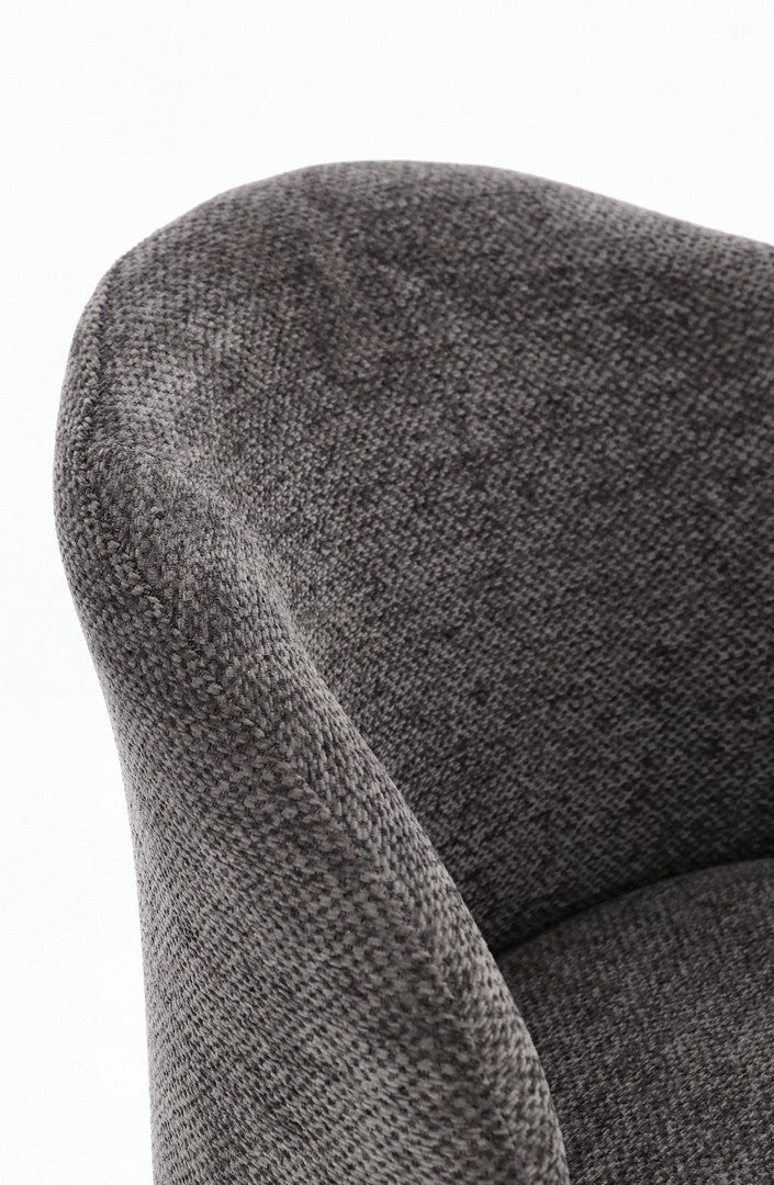 Scaun Dining Tapițat Textil Gri, Geisen Bizzotto - Imagine 7