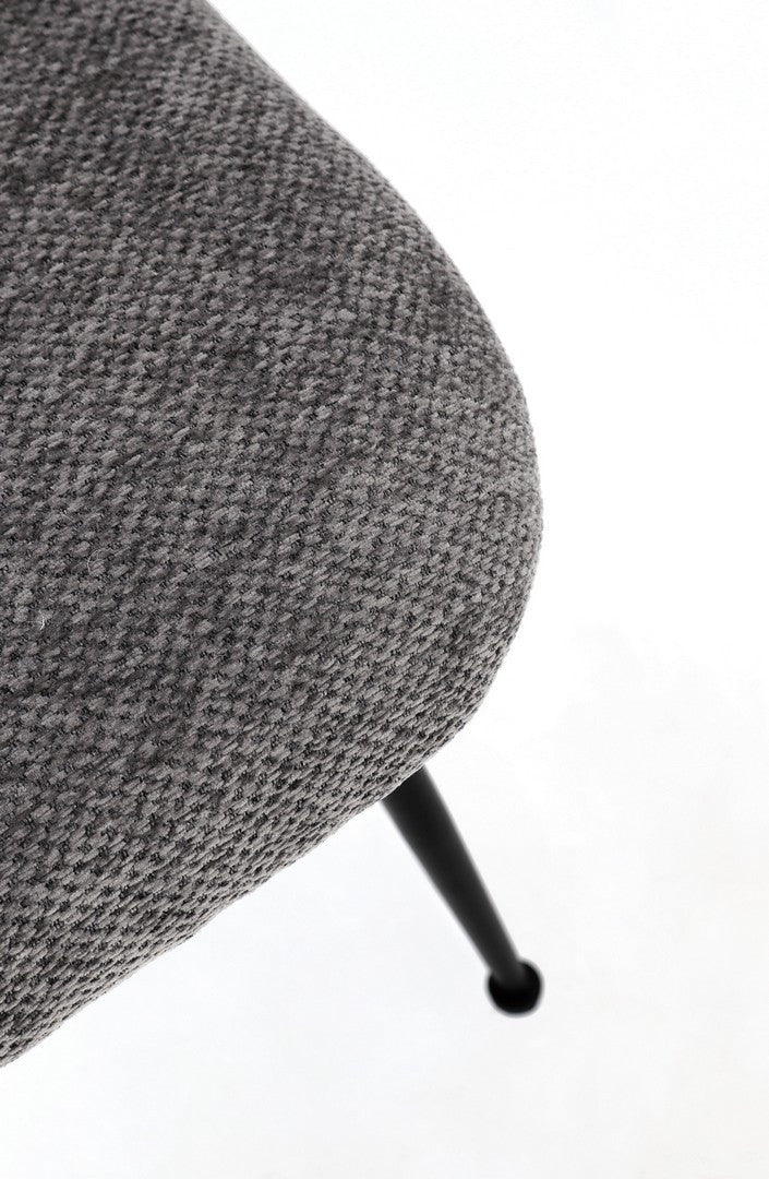 Scaun Dining Tapițat Textil Gri, Geisen Bizzotto - Imagine 8