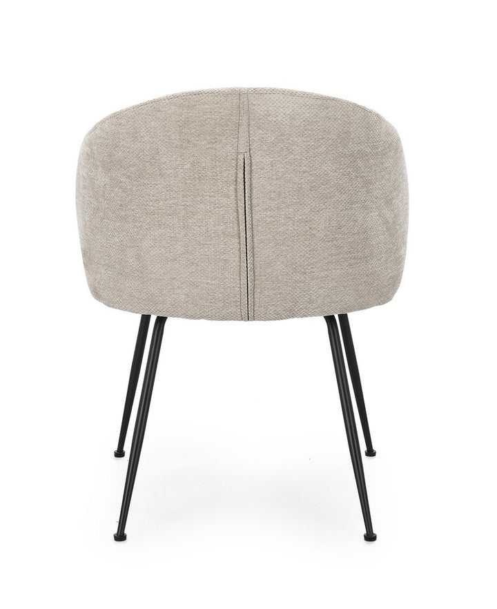 Scaun Dining Tapițat Textil Gri, Geisen Bizzotto - Imagine 5