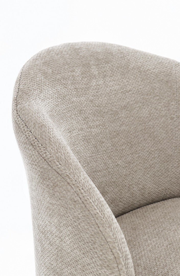 Scaun Dining Tapițat Textil Gri, Geisen Bizzotto - Imagine 7